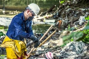 photo of worker in protective equipment